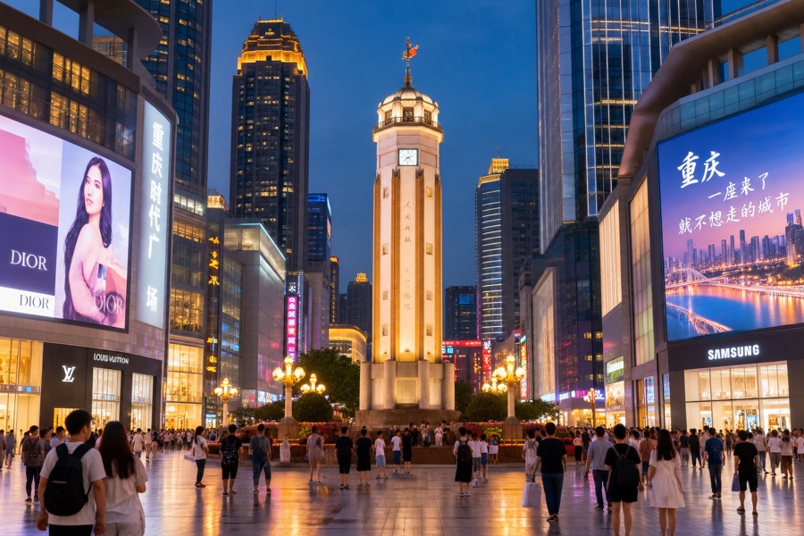 Jiefangbei CBD & Hongyadong Waterfront (Best First-Timer Hub)