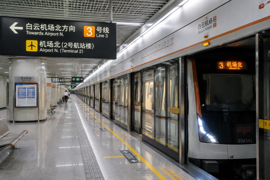 Baiyun Airport (CAN) Metro Line 3 Direct Airport Link