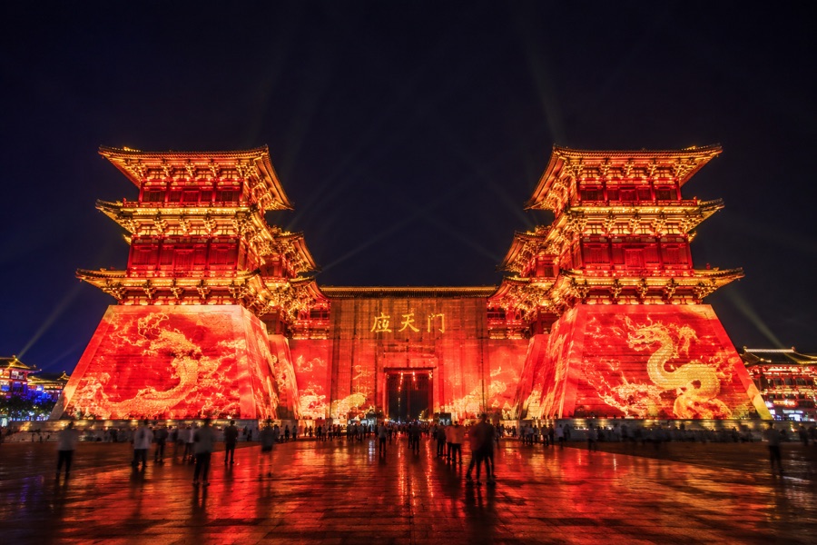 Yingtianmen Tang Palace Gateway Illumination & 3D Light Show
