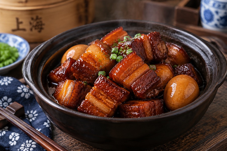 Grandma’s Braised Pork Belly (Benbang Hongshao Rou)
