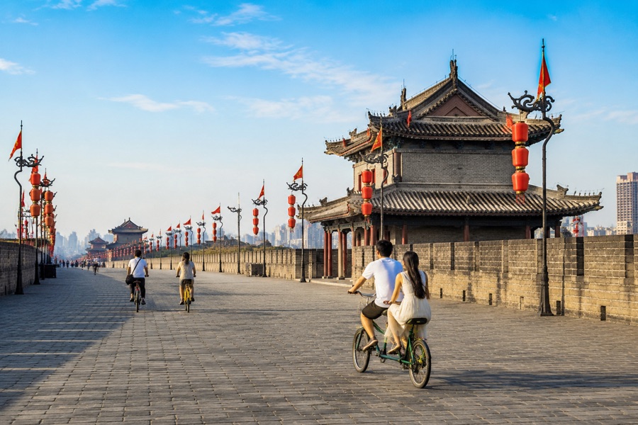 Xi’an Ancient Ming Dynasty City Wall Tandem Cycling