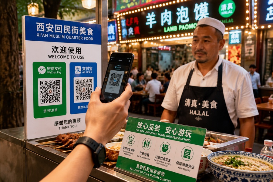 Xi’an Muslim Quarter Dining & Payment Advice